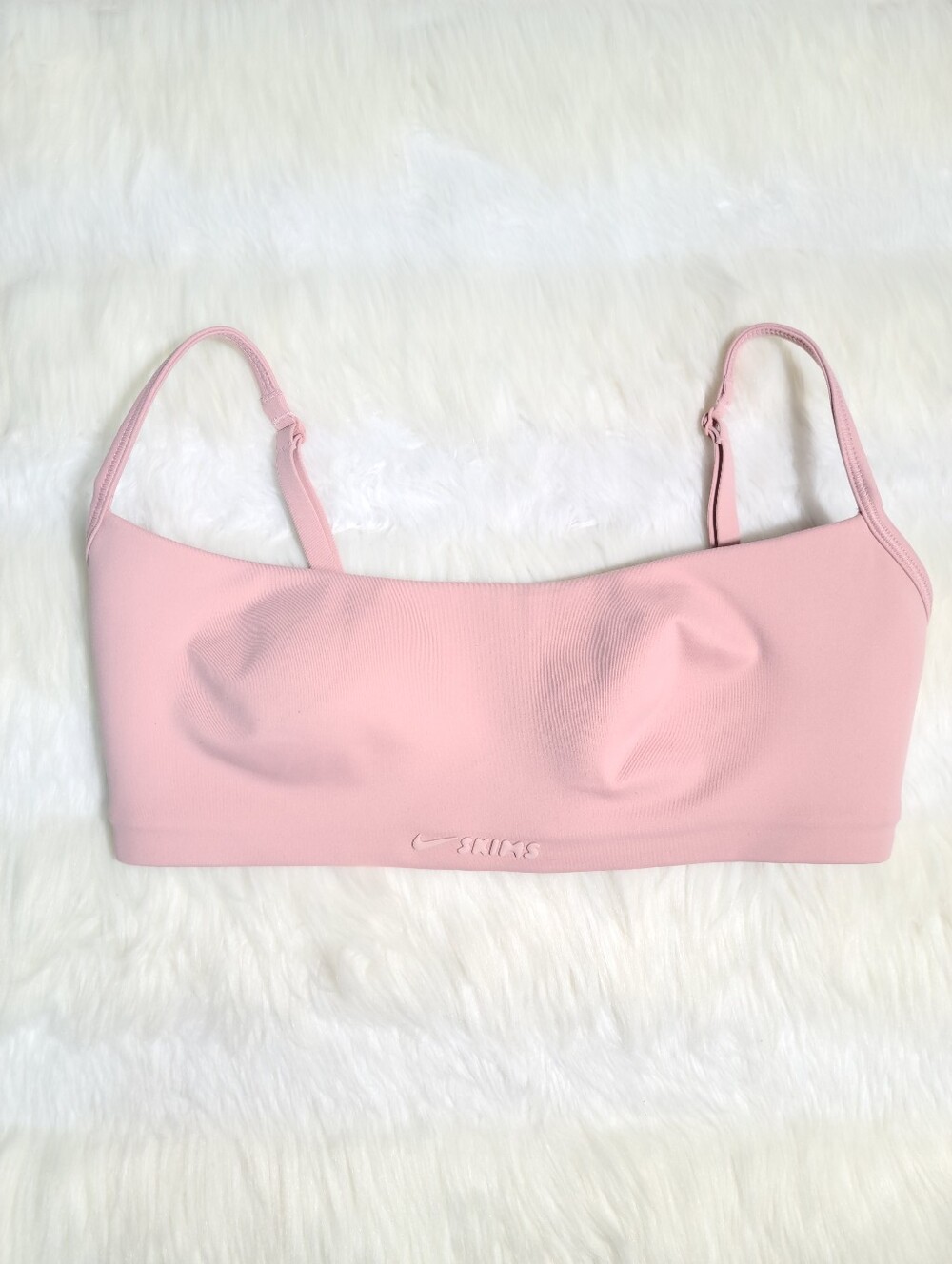 Nike SKIMS Matte Thin Strap Micro Bra Pink Himalayan Women Medium NEW